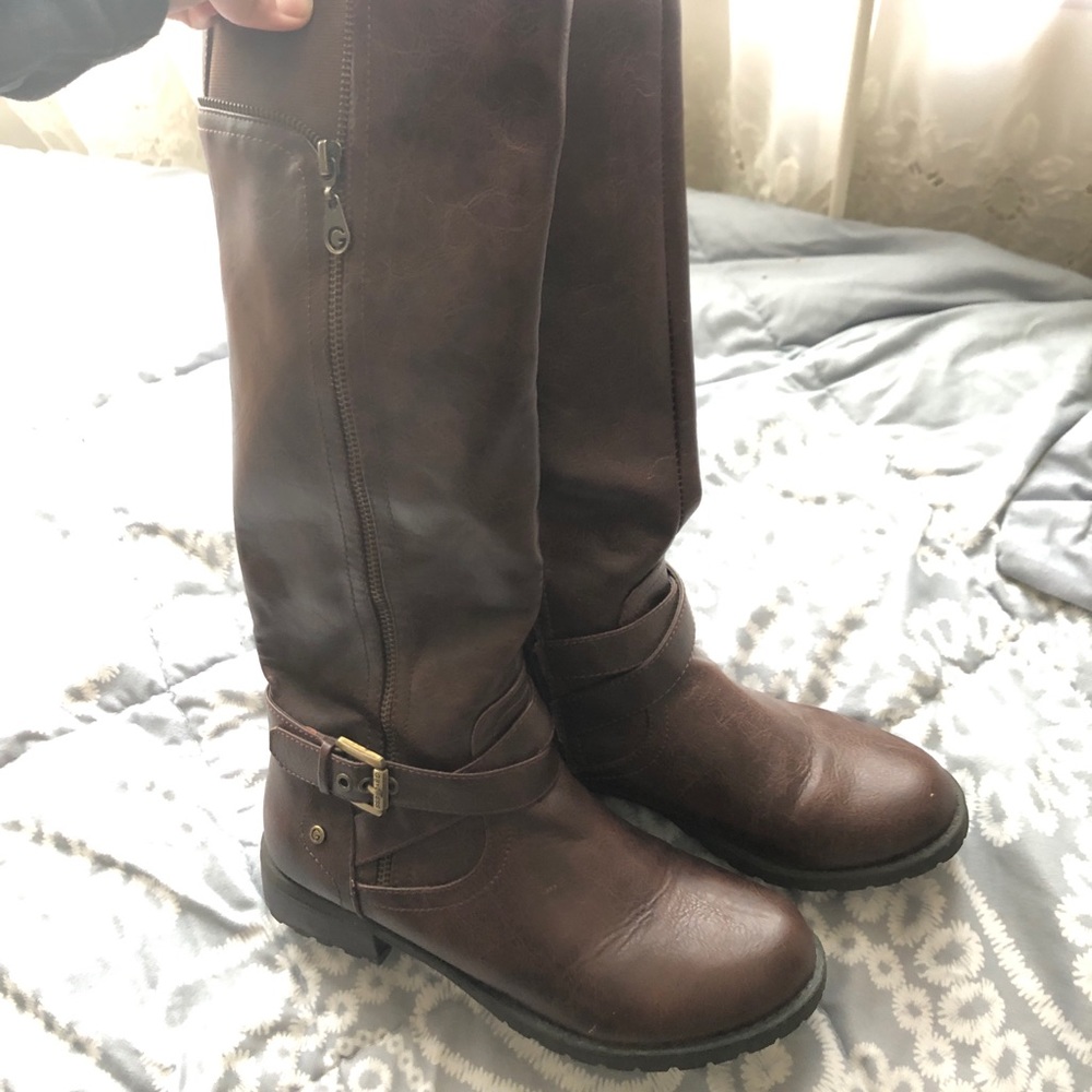 Brown G By Guess Riding Boots Gem